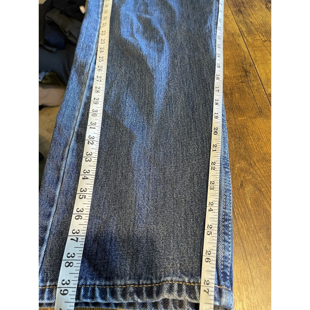 Levi's 505 Men's Regular Fit Straight Leg Jeans Blue Denim 40x29 Normcore Grunge - Picture 15 of 15